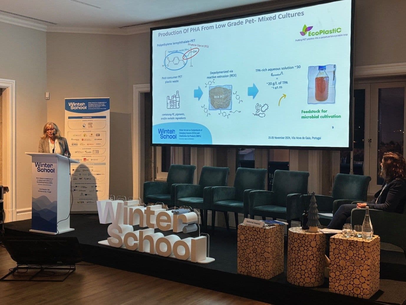 Photo of the presenting author Prof. Maria A. M. Reis during her invited lecture