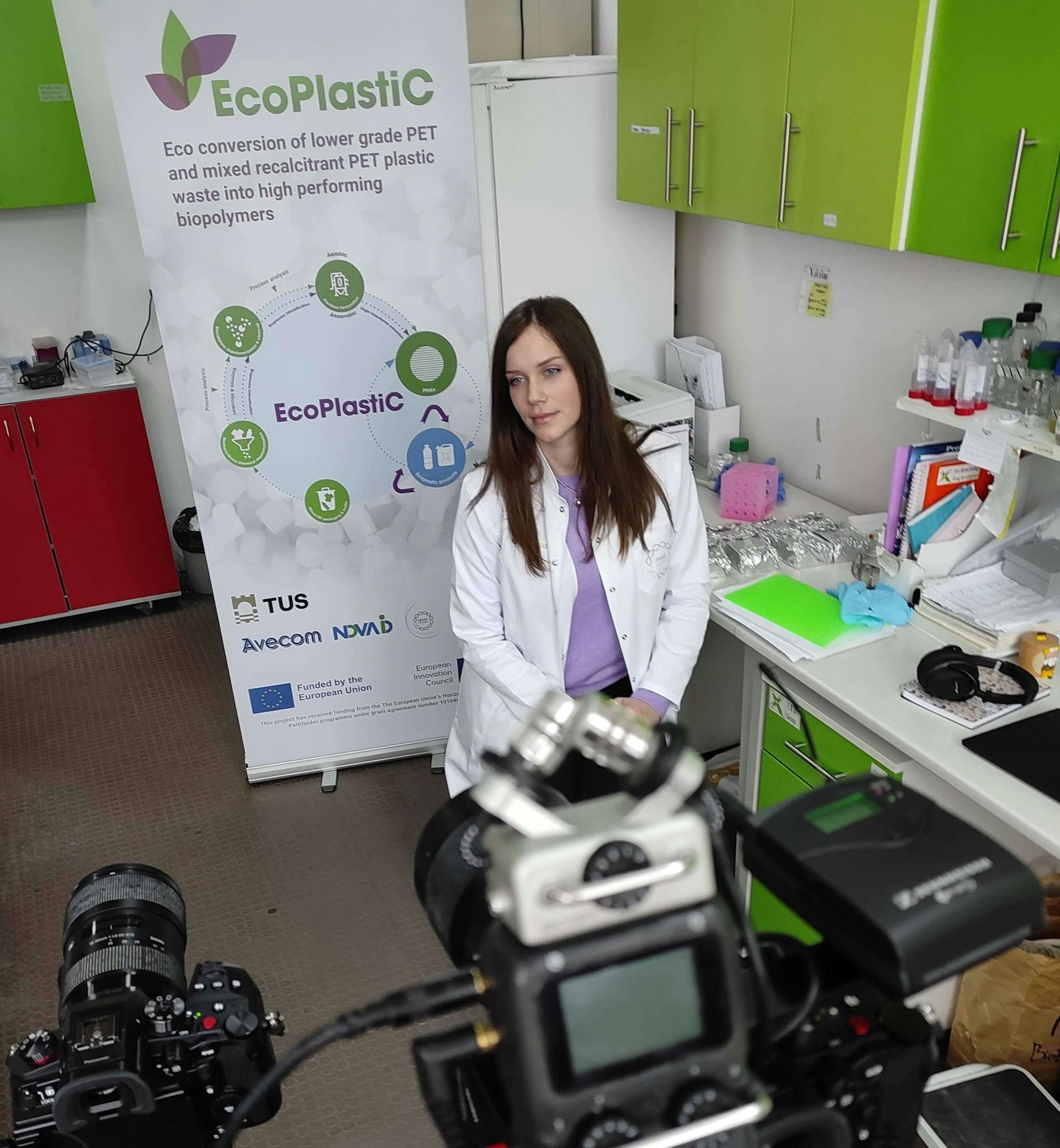 Dr Jelena Lazic giving a statement on the EcoPlastiC project