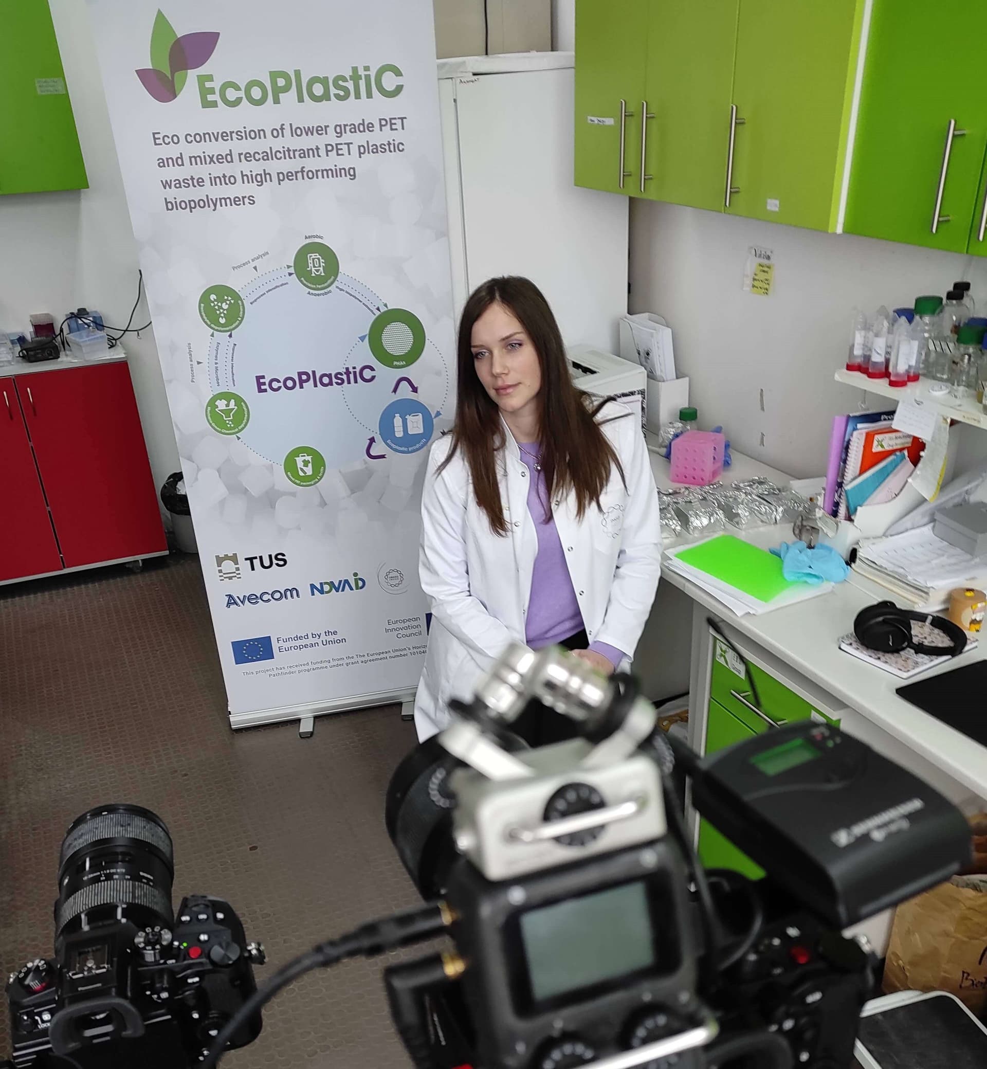 Dr Jelena Lazic giving a statement on the EcoPlastiC project