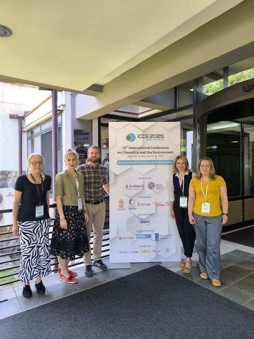 IMGGE attendants at ICCE2025 (from left to right): Dr Milica Ciric, Dr Marijana Ponjavic, Dr Brana Pantelic, Dr Jelena Milovanovic, Dr Jasmina Nikodinovic-Runic