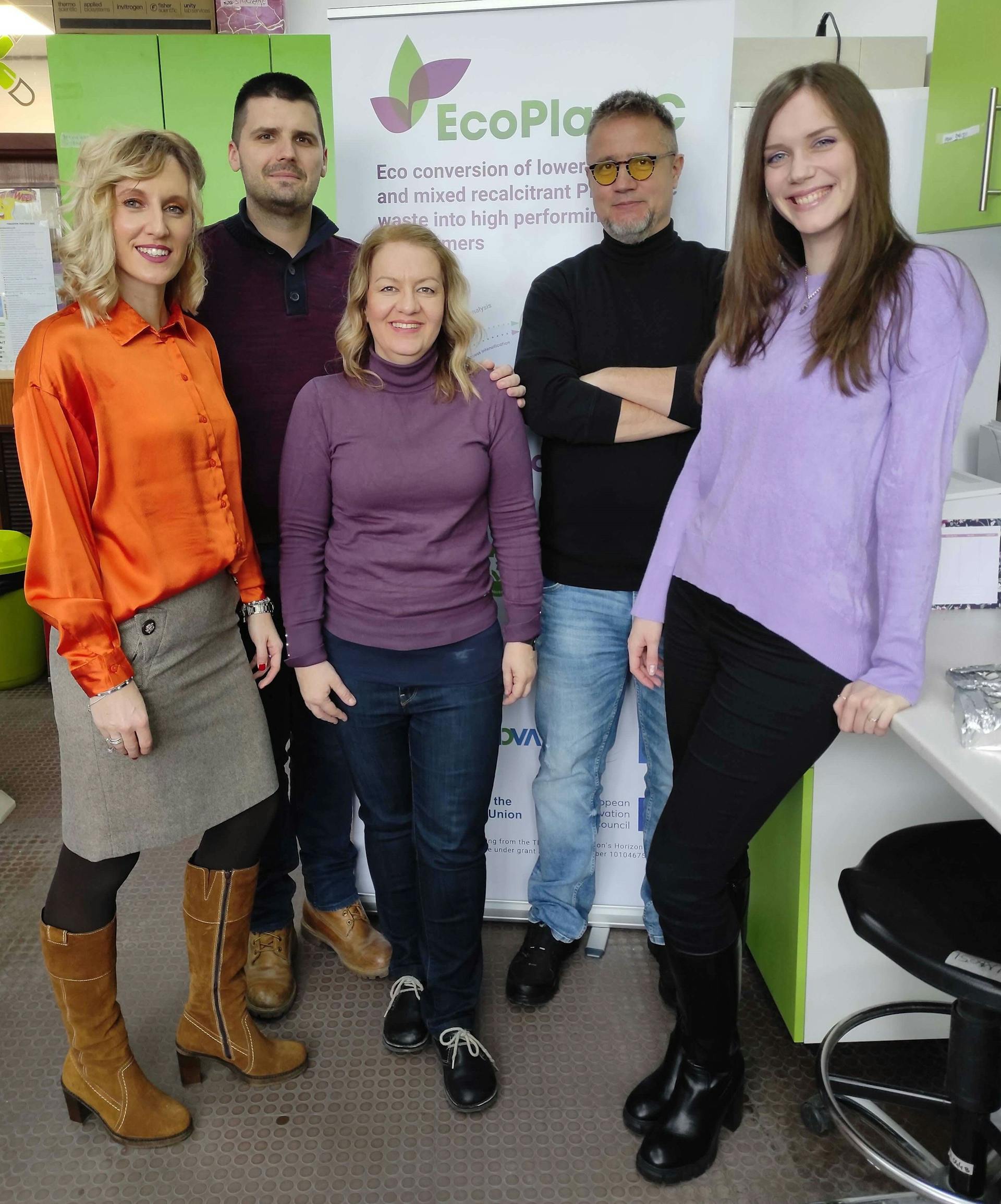 IMGGE EcoPlastiC team with the TV crew