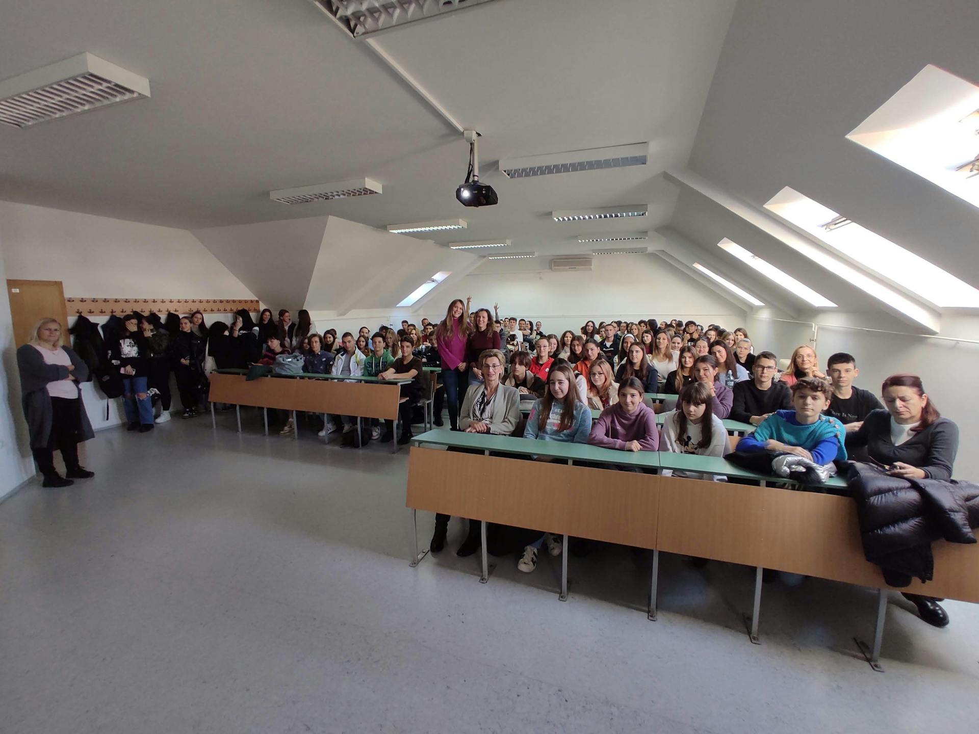 Classroom of students attending "Researchers in Schools" 