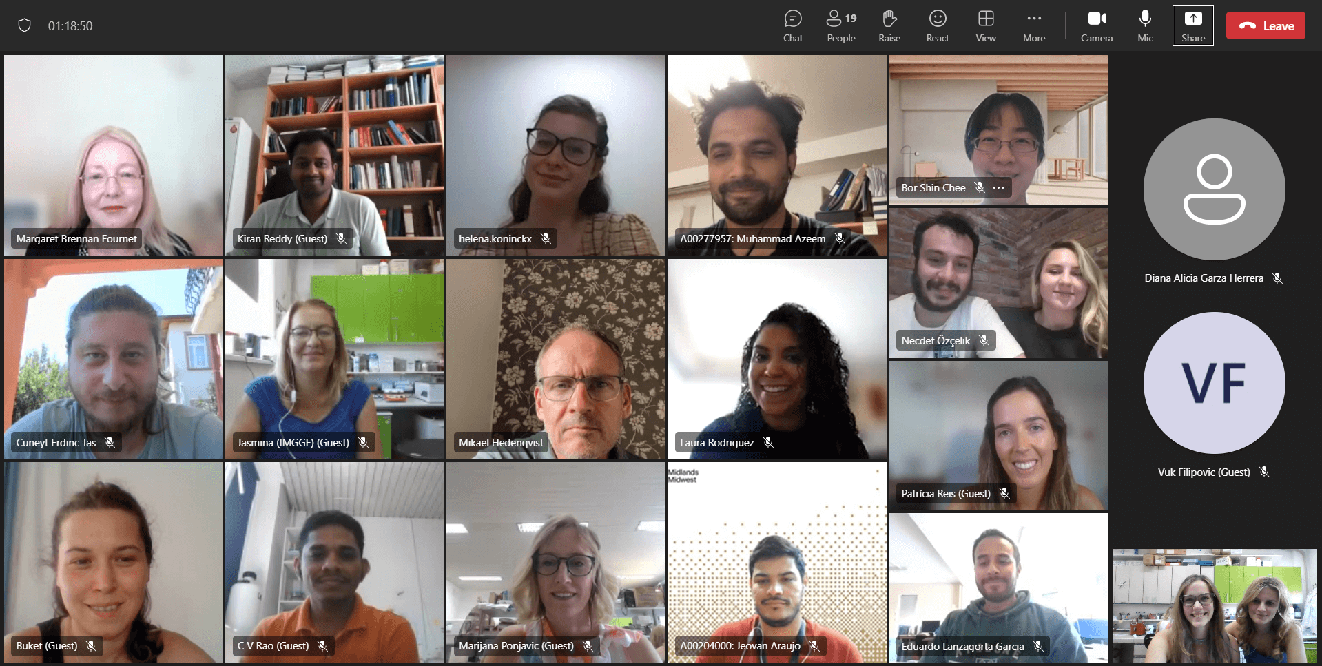 Snapshot of zoom meeting
